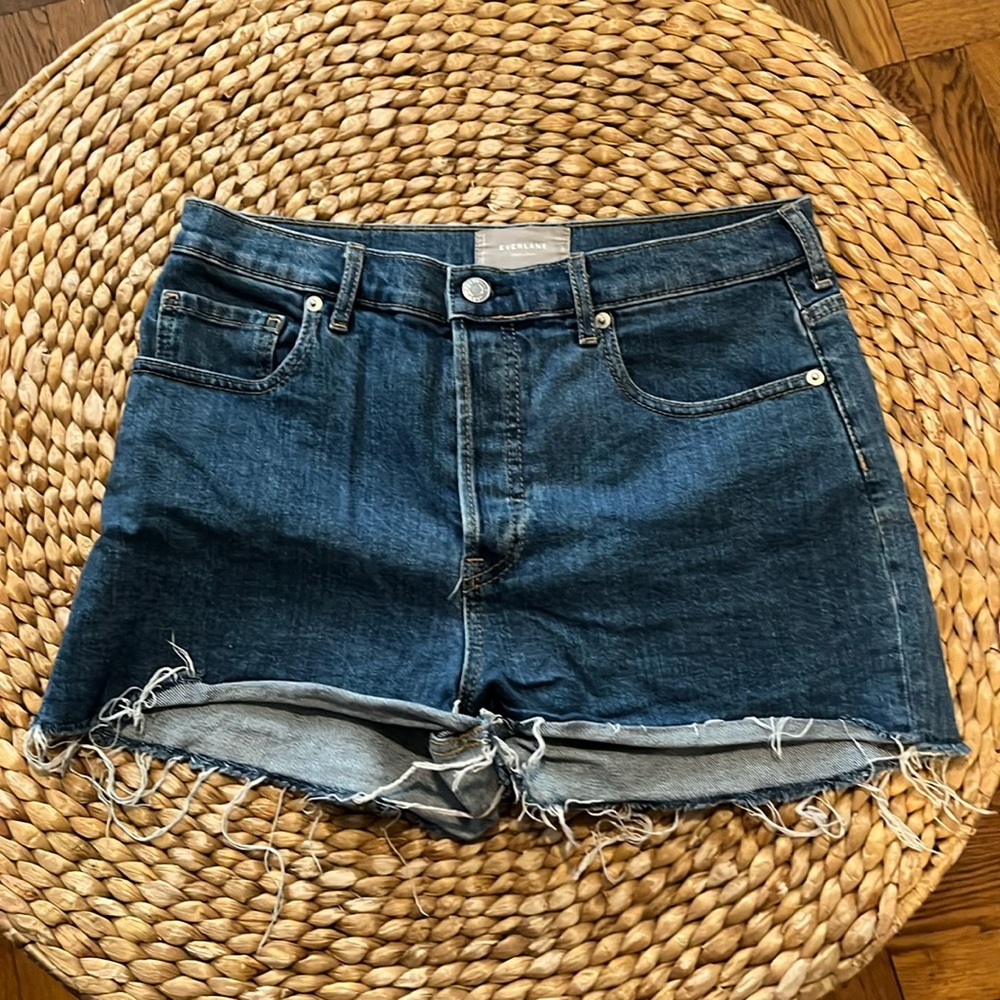 Everlane high-waisted cutoff denim shorts